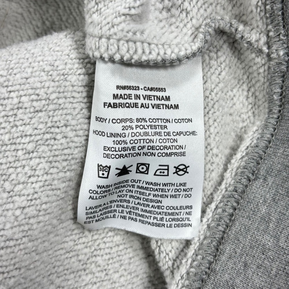 Nike Hoodie Women Large Gray Cropped Fleece Pullover Logo Raglan Sportswear - Picture 4 of 6